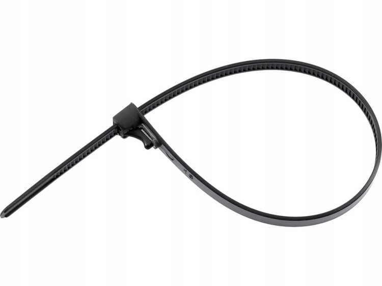 YATO OPASKI PLASTIKOWE ZACISKOWE ROZPINANE CZARNE 7,6x250mm 50szt. TRYTYTKI