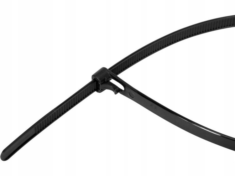 YATO OPASKI PLASTIKOWE ZACISKOWE ROZPINANE CZARNE 7,6x250mm 50szt. TRYTYTKI