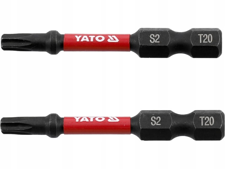 YATO BITY KOŃCÓWKI UDAROWE DO WKRĘTARKI 1/4" 50mm GROT Torx T20 2szt.