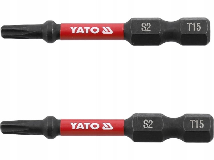 YATO BITY KOŃCÓWKI UDAROWE DO WKRĘTARKI 1/4" 50mm GROT Torx T15 2szt.